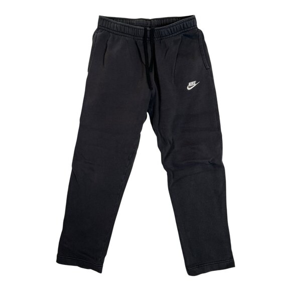 Nike Sportswear Black Fleece Jogger Sweat Pants Women’s Size M Straight Open - Picture 1 of 8